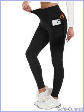Fleece Lined Leggings High Waisted Tummy Control Workout Yoga Pants